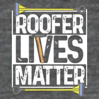 Roofer Lives Matter Funny Roofing Gift Idea MP 7 Panel Mesh Trucker Snapback Hat