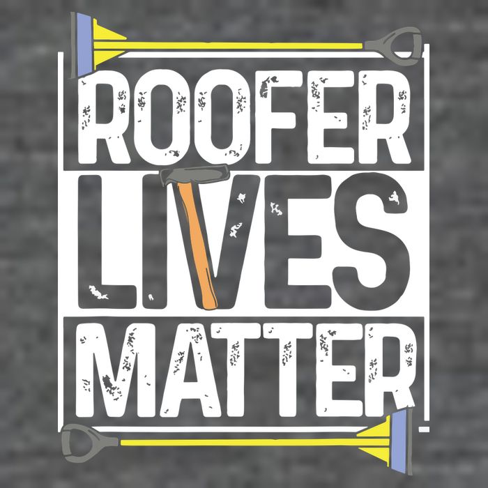 Roofer Lives Matter Funny Roofing Gift Idea MP 7 Panel Mesh Trucker Snapback Hat