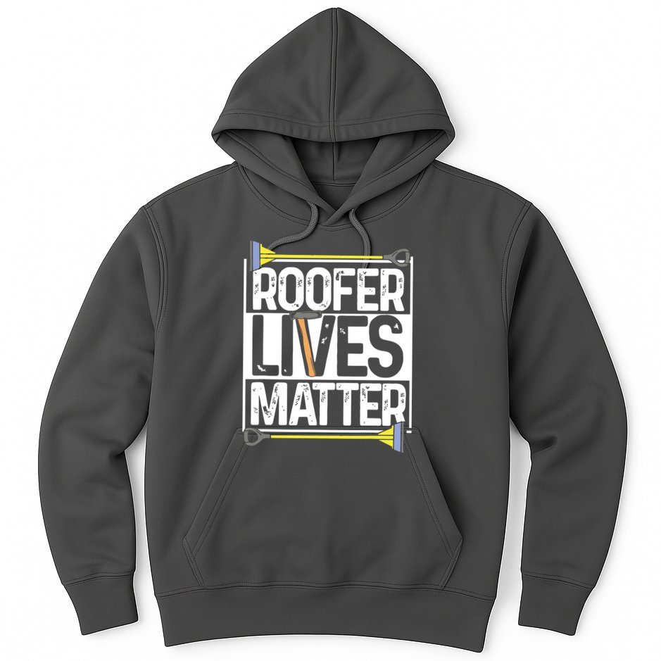 Roofer Lives Matter Funny Roofing Gift Idea MP Hoodie