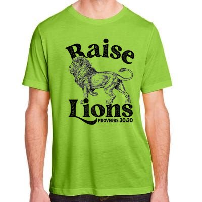 Raise Lions Mom Conservative Christian Mothers Day For Mom Adult ChromaSoft Performance T-Shirt