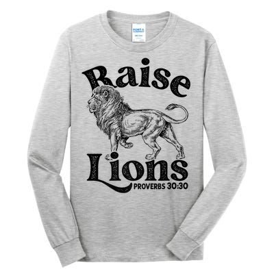 Raise Lions Mom Conservative Christian Mothers Day For Mom Tall Long Sleeve T-Shirt