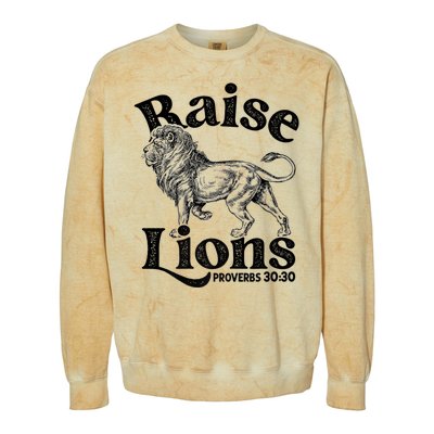 Raise Lions Mom Conservative Christian Mothers Day For Mom Colorblast Crewneck Sweatshirt