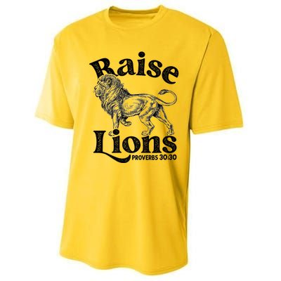 Raise Lions Mom Conservative Christian Mothers Day For Mom Performance Sprint T-Shirt