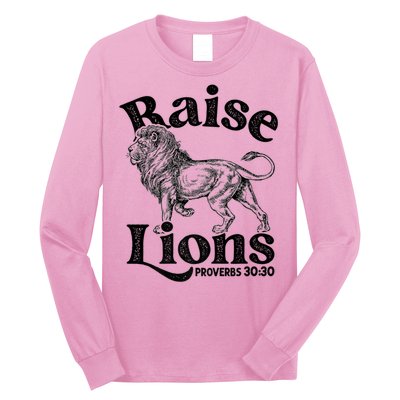 Raise Lions Mom Conservative Christian Mothers Day For Mom Long Sleeve Shirt