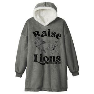 Raise Lions Mom Conservative Christian Mothers Day For Mom Hooded Wearable Blanket