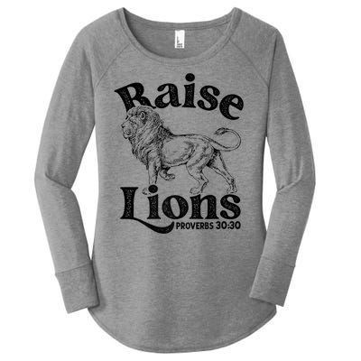 Raise Lions Mom Conservative Christian Mothers Day For Mom Women's Perfect Tri Tunic Long Sleeve Shirt