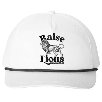 Raise Lions Mom Conservative Christian Mothers Day For Mom Snapback Five-Panel Rope Hat