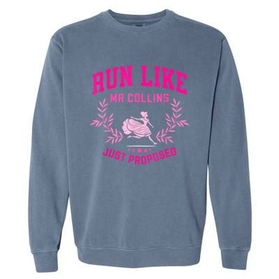 Run Like Mr Collins Just Proposed Vintage Gift Garment-Dyed Sweatshirt