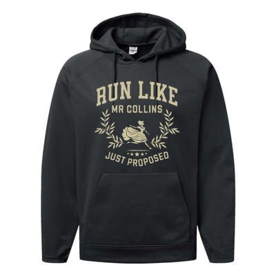 Run Like Mr Collins Just Proposed Performance Fleece Hoodie