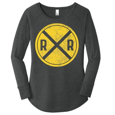 Railroad Locomotive Model Train Lover Women's Perfect Tri Tunic Long Sleeve Shirt