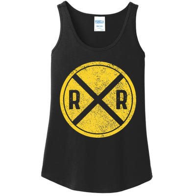 Railroad Locomotive Model Train Lover Ladies Essential Tank