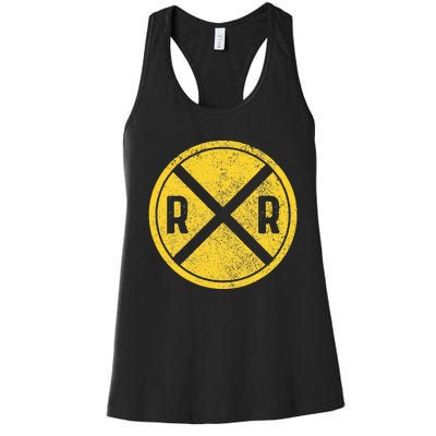 Railroad Locomotive Model Train Lover Women's Racerback Tank