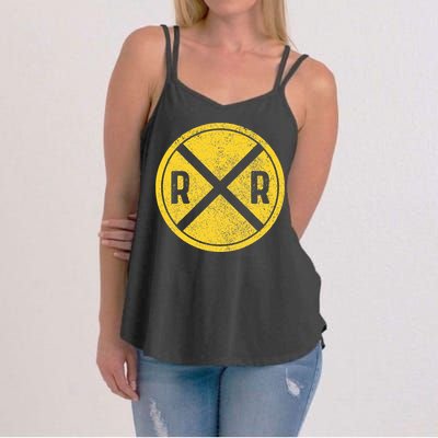 Railroad Locomotive Model Train Lover Women's Strappy Tank