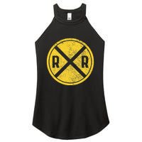 Railroad Locomotive Model Train Lover Women's Perfect Tri Rocker Tank