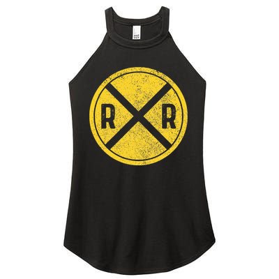 Railroad Locomotive Model Train Lover Women's Perfect Tri Rocker Tank