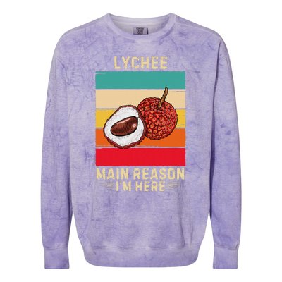 Retro Lychee Main Reason IM Here Colorblast Crewneck Sweatshirt