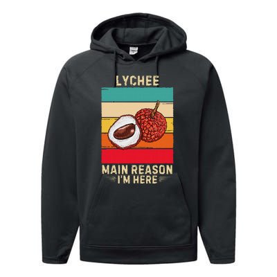 Retro Lychee Main Reason IM Here Performance Fleece Hoodie