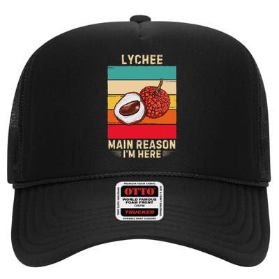 Retro Lychee Main Reason IM Here High Crown Mesh Back Trucker Hat