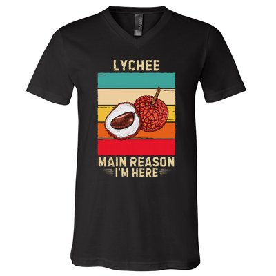 Retro Lychee Main Reason IM Here V-Neck T-Shirt