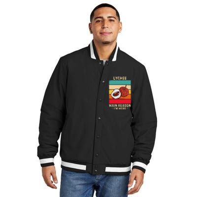 Retro Lychee Main Reason IM Here Insulated Varsity Jacket