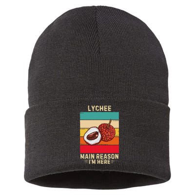 Retro Lychee Main Reason IM Here Sustainable Knit Beanie