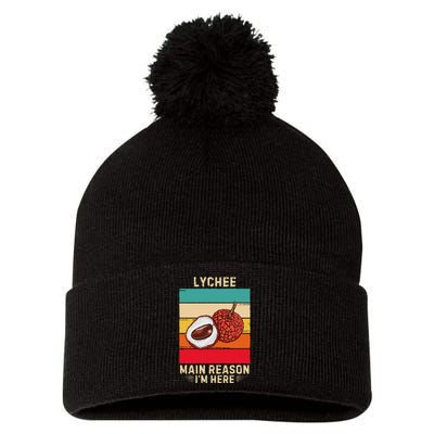 Retro Lychee Main Reason IM Here Pom Pom 12in Knit Beanie