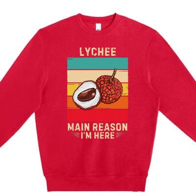 Retro Lychee Main Reason IM Here Premium Crewneck Sweatshirt