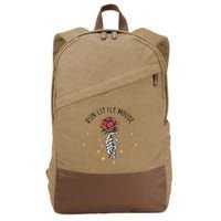 Run Little Mouse Haunting Adeline Cotton Canvas Backpack