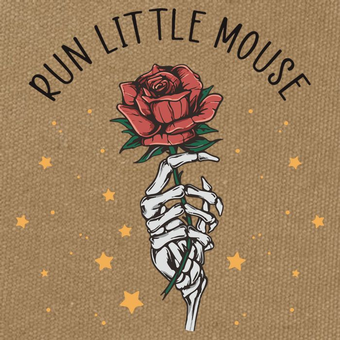 Run Little Mouse Haunting Adeline Cotton Canvas Backpack