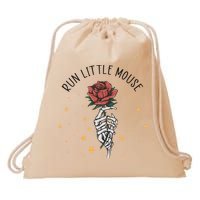 Run Little Mouse Haunting Adeline Drawstring Bag