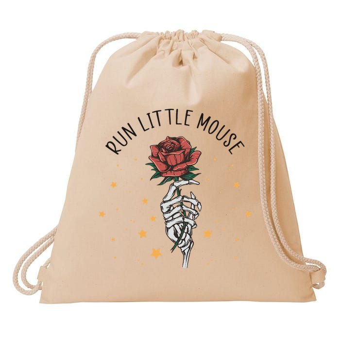 Run Little Mouse Haunting Adeline Drawstring Bag