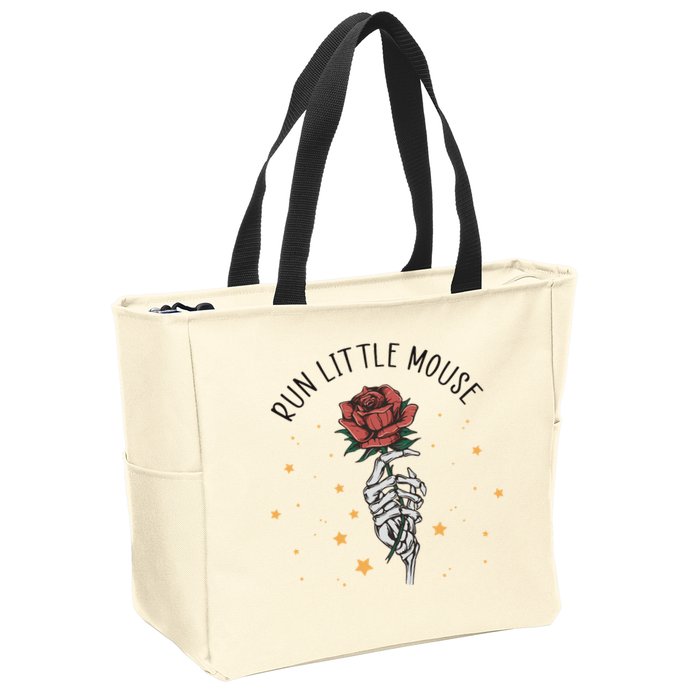 Run Little Mouse Haunting Adeline Zip Tote Bag