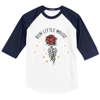 Run Little Mouse Haunting Adeline Baseball Sleeve Shirt