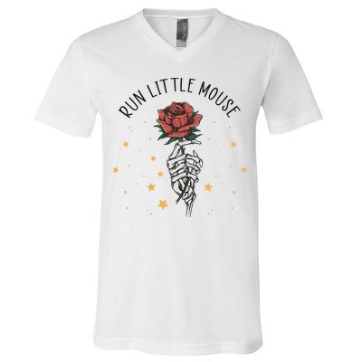 Run Little Mouse Haunting Adeline V-Neck T-Shirt