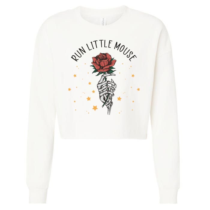 Run Little Mouse Haunting Adeline Cropped Pullover Crew