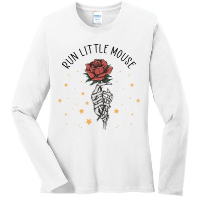 Run Little Mouse Haunting Adeline Ladies Long Sleeve Shirt