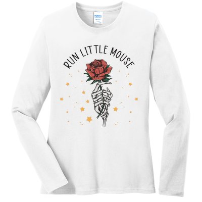 Run Little Mouse Haunting Adeline Ladies Long Sleeve Shirt