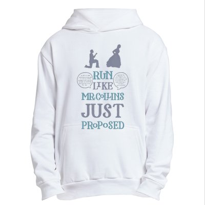 Run Like Mr Collins Just Proposed Funny Books And Running Urban Pullover Hoodie