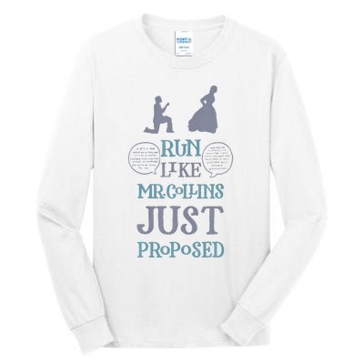 Run Like Mr Collins Just Proposed Funny Books And Running Tall Long Sleeve T-Shirt