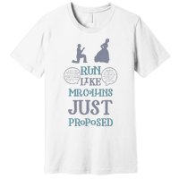 Run Like Mr Collins Just Proposed Funny Books And Running Premium T-Shirt