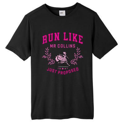 Run Like Mr Collins Just Proposed Funny Books And Running Tall Fusion ChromaSoft Performance T-Shirt