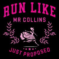 Run Like Mr Collins Just Proposed Funny Books And Running Flat Bill Trucker Hat