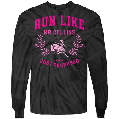 Run Like Mr Collins Just Proposed Funny Books And Running Tie-Dye Long Sleeve Shirt