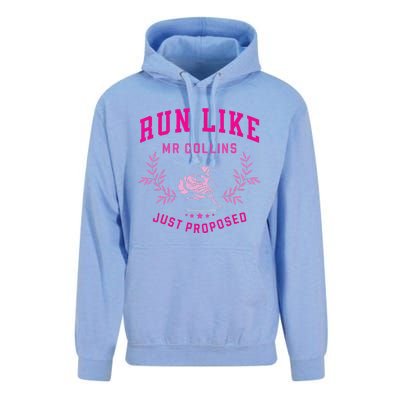 Run Like Mr Collins Just Proposed Funny Books And Running Unisex Surf Hoodie