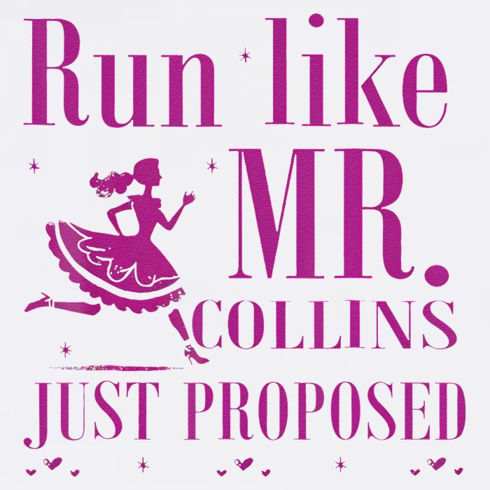 Run Like Mr Collins Just Proposed Funny Books And Running T-Shirt