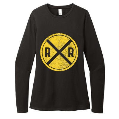 Railroad Locomotive Model Train Lover Womens CVC Long Sleeve Shirt