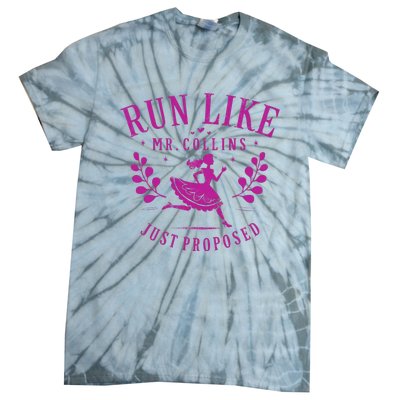 Run Like Mr Collins Just Proposed Vintage Design Tie-Dye T-Shirt