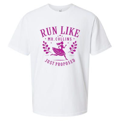 Run Like Mr Collins Just Proposed Vintage Design Sueded Cloud Jersey T-Shirt