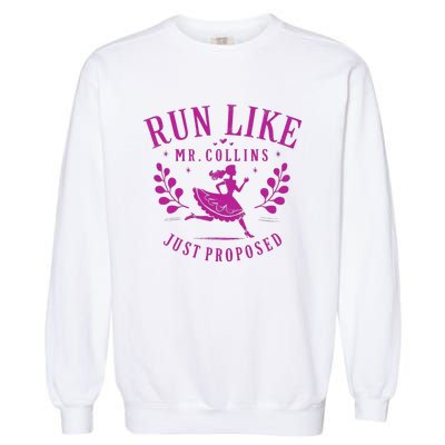 Run Like Mr Collins Just Proposed Vintage Design Garment-Dyed Sweatshirt