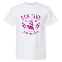 Run Like Mr Collins Just Proposed Vintage Design Garment-Dyed Heavyweight T-Shirt